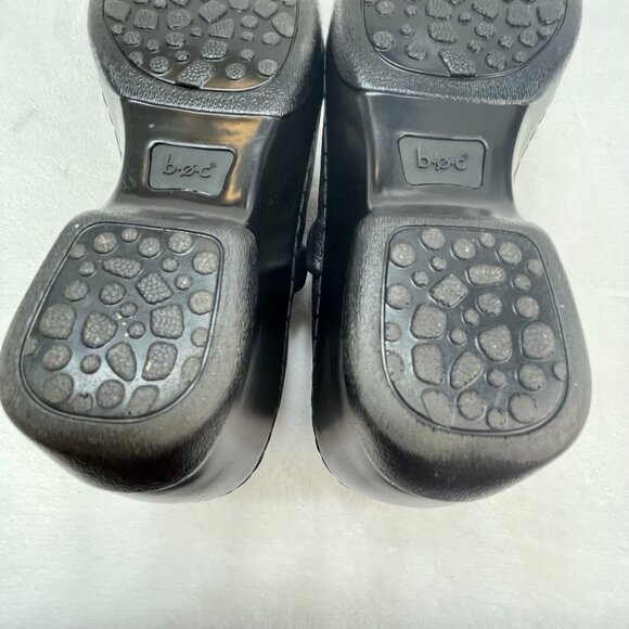 Born B.O.C Black Leather Slip-On Clogs Size 9 - Picture 7 of 12